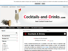 Tablet Screenshot of cocktails-and-drinks.com